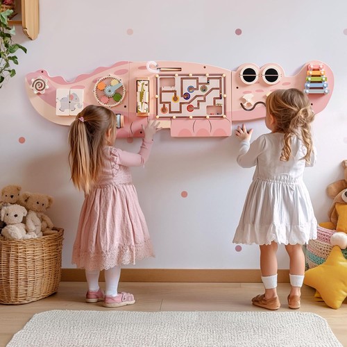 Robud wooden wall - wooden, busy