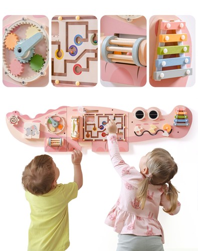 Crocodile wooden busy board - crocodile,