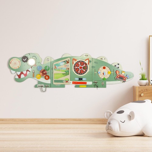 Wooden activity wall - wooden, busy