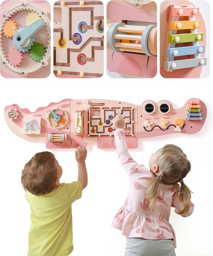 Robotime crocodile wooden busy - wooden,